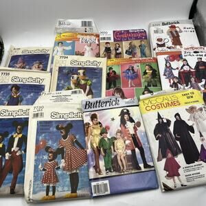 Vintage Simplicity Lot of Costumes Mixed Lot Disney Princess Chef and More